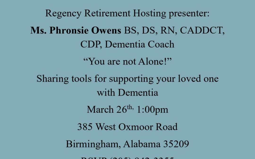 Regency Retirement Hosting Presenter
